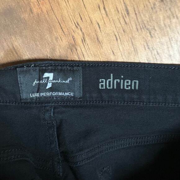 7 For All Mankind Mens Jeans Black Adrien Luxe Tapered Slim Fit Stretch 34 - Picture 4 of 13